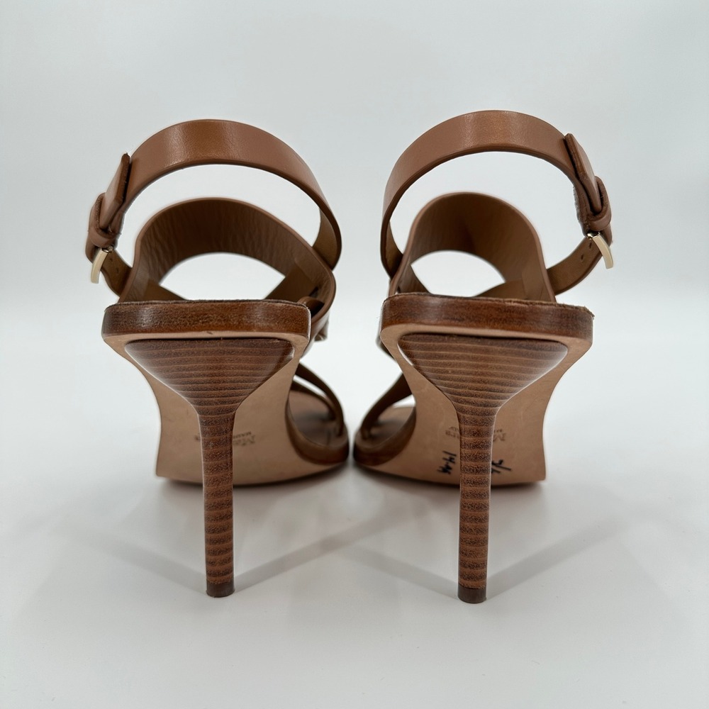 Max Mara Brown Leather Cage Strappy Stiletto Sandals Heels Made in Italy 38 / 8 - Picture 8 of 10